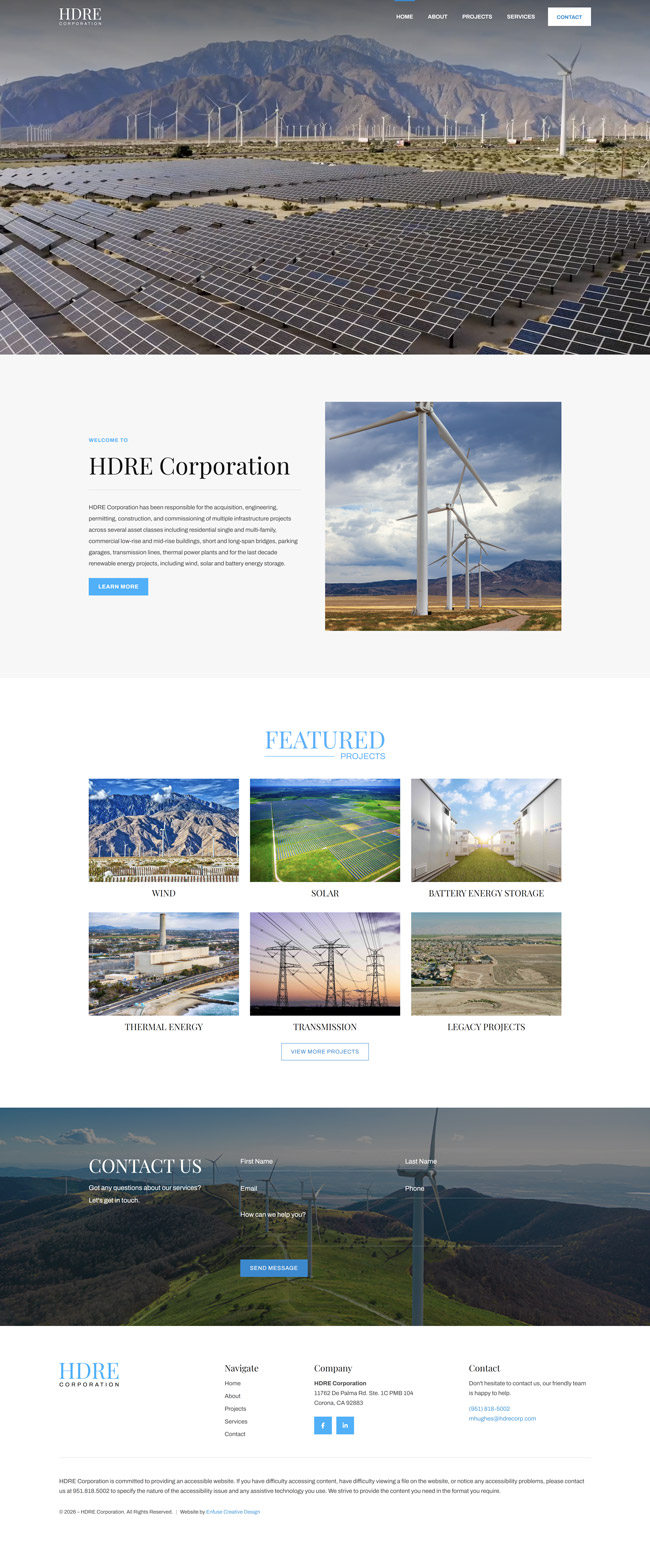 HDRE Corp website
