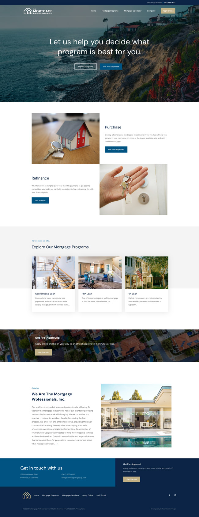 The Mortgage Professionals website